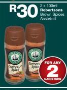 Robertsons Brown Spices Assorted-2x100ml