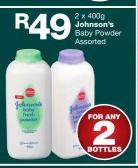 Johnsons Baby Powder-2x400g