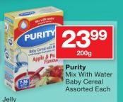Purity (Mix With Water) Baby Cereal Assorted-200g