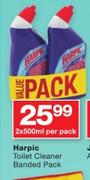 Harpic Toilet Cleaner Banded Pack-2x500ml Per Pack
