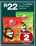 Simba Potato Chips Assorted-2x125g