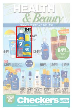 Checkers Western Cape : Health & Beauty (25 Sep - 08 Oct 2017), page 1