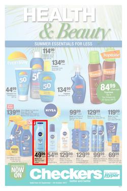 Checkers Western Cape : Health & Beauty (25 Sep - 08 Oct 2017), page 1