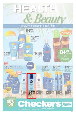 Checkers Western Cape : Health & Beauty (25 Sep - 08 Oct 2017), page 1