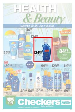 Checkers Western Cape : Health & Beauty (25 Sep - 08 Oct 2017), page 1