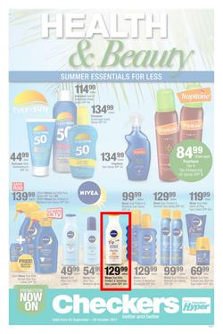 Checkers Western Cape : Health & Beauty (25 Sep - 08 Oct 2017), page 1