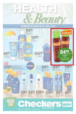 Checkers Western Cape : Health & Beauty (25 Sep - 08 Oct 2017), page 1