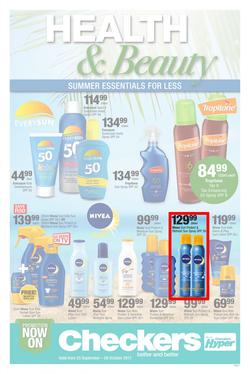 Checkers Western Cape : Health & Beauty (25 Sep - 08 Oct 2017), page 1