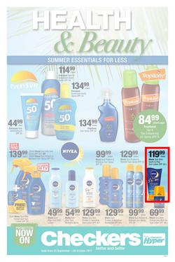 Checkers Western Cape : Health & Beauty (25 Sep - 08 Oct 2017), page 1