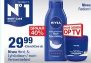 Nivea Hand & Lyfvloeiroom/Room Verskeidenheid-400ml/500ml Elk