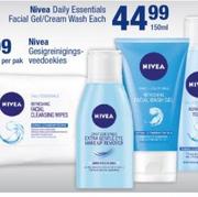Nivea Daily Essentials Facial Gel/Cream Wash-150ml Each
