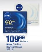 Nivea Q10 Plus Day/Night Cream SPF15-50ml Each