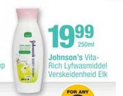 Johnson's Vita-Rich Lyfwasmiddel Verskeidenheid-250ml Elk