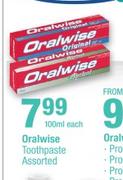 Oralwise Toothpaste Assorted-100ml Each