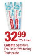 Colgate Sensitive Pro-Relief Whitening Toothpaste-75ml Each