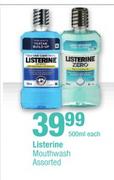 Listerine Mouthwash Assorted-500ml Each