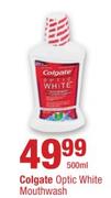 Colgate Optic White Mouthwash-500ml