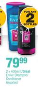 L'Oreal Elvive Shampoo/Conditioner Assorted-2's