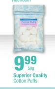 Superior Quality Cotton Puffs-50g