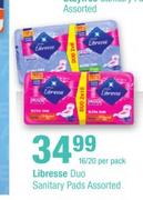 Libresse Duo Sanitary Pads Assorted-16/20 Per Pack
