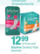 Stayfree Sanitary Pads Assorted-8/10 Per Pack