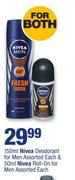 Nivea Deodorant For Men 150ml & Nivea Roll On For Men 50ml-For Both