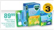 Vicks Inhaler, Vicks Syrup 100ml And Vicks Rub 50g-For All 3