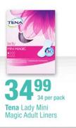 Tena Lady Mini Magic Adult Liners-34 Per Pack