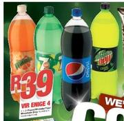 Pepsi/Mirinda/7 Up/Mountain Dew-4x2Ltr