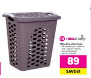 Miss Molly Mega Linen Bin Taupe