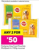 Pedigree Dog Food Pouches Multipack Assorted-2 x 4x100g