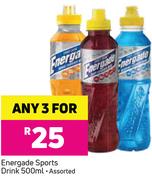 Energade Sports Drink Assorted-Any 3 x 500ml