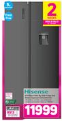 Hisense 670Ltr Black Side By Side Fridge & Water Dispenser H670SMIB-WD