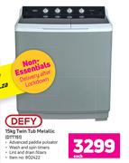 Defy 15Kg Twin Tub Metallic DTT151-Each