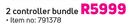 Xbox One S 1TB Plus 2 Controller Bundle