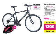 Raleigh 26" Ladies Or Mens Eclipse MTB Plus Adult Helmet -For Both