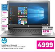 HP Intel Celeron Notebook