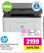 HP Laser Jet 3 In 1 Mono Laser Printer 135A