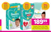 Pampers Pants, Active Baby Jumbo Pack Or Premium Care Value Pack Disposable Nappies-Per Pack