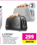 Logik 4 Slice Toaster-Each