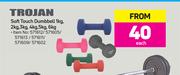 Trojan Soft Touch Dumbbell-1Kg, 2Kg, 3Kg, 4Kg, 5Kg, 6Kg