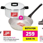 Hart 23cm Fry Pan Plus 25cm Stewpan Aluminium-For Both