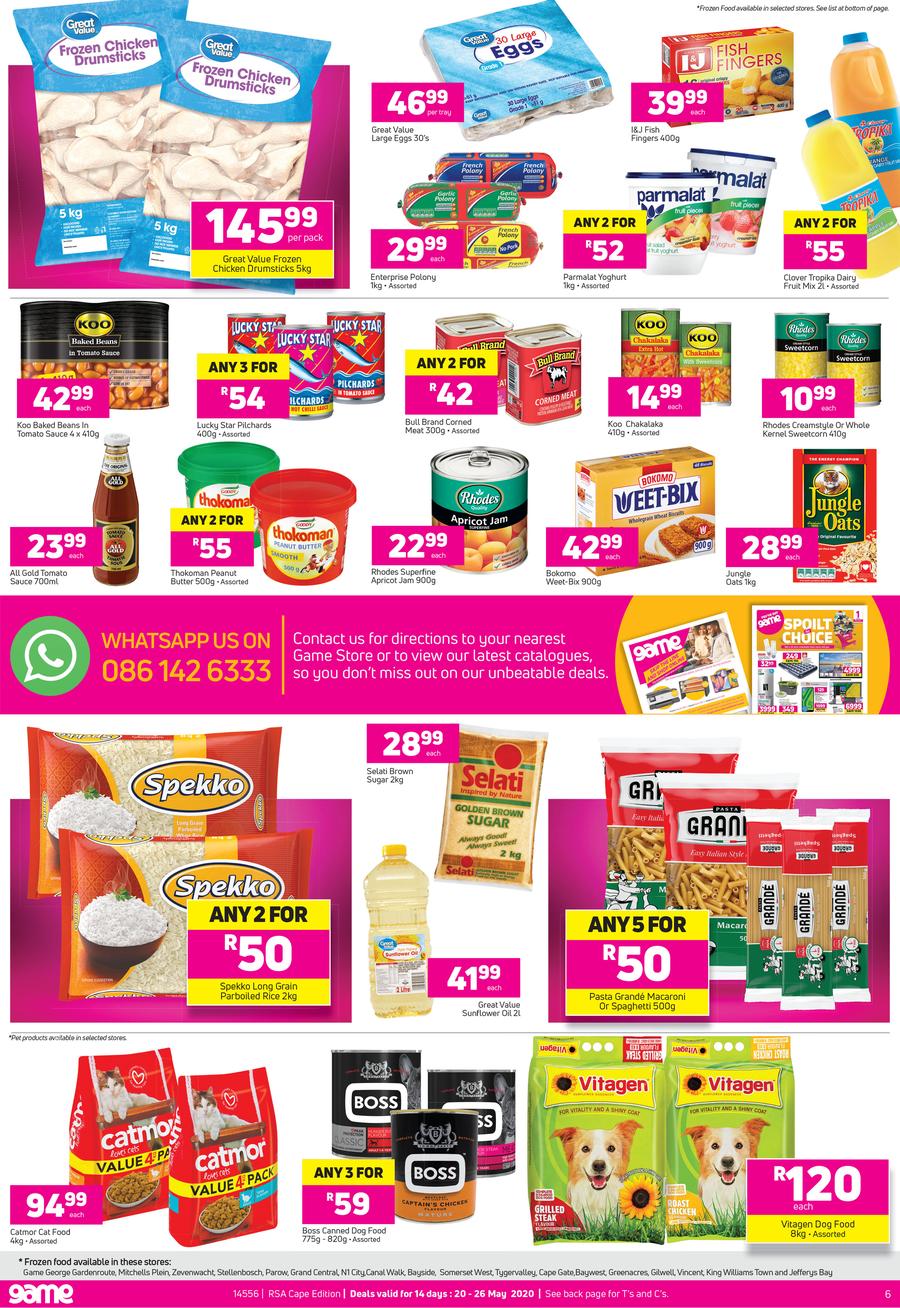 Game Western Cape Food Spoilt For Choice 20 May 26 May 2020