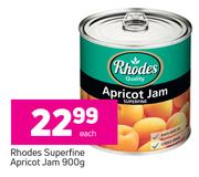 Rhodes Superfine Apricot Jam-900g Each