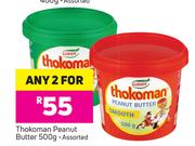 Thokoman Peanut Butter-For Any 2x500g