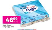Great Value Large Eggs 30's-Per Tray