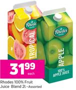 Rhodes 100% Fruit Juice Blend Assorted-2Ltr Each
