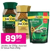 Jacobs Jar 200g Or Value Pack 250g-Each
