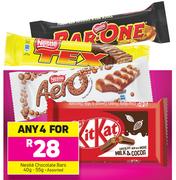 Nestle Chocolate Bars Assorted-For Any 4x40/55g