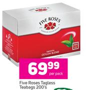 Five Roses Tagless Teabags-200's Per Pack